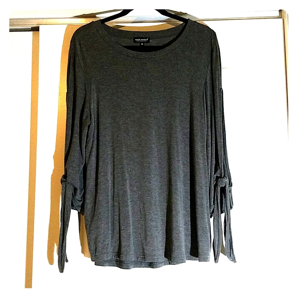 Simply Southern gray casual blouse NWOT